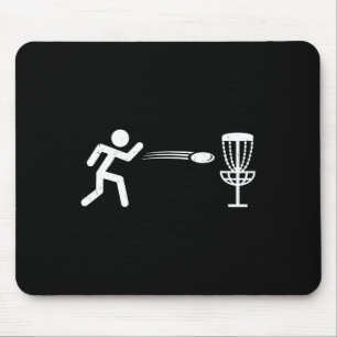 Funny Disc Golf Player Stick Figure Disc Golf Mouse Pad