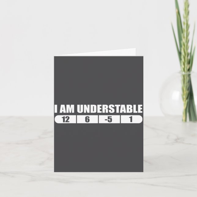 Funny Disc Golf Quote Design, I Am Understable Fri Card (Front)