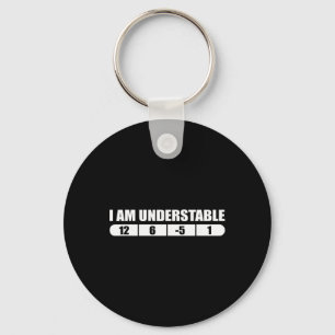 Funny Disc Golf Quote Design, I Am Understable Fri Key Ring