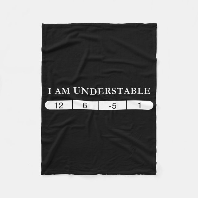 Funny Disc Golf Quote Disc Golf Design Understable Fleece Blanket (Front)