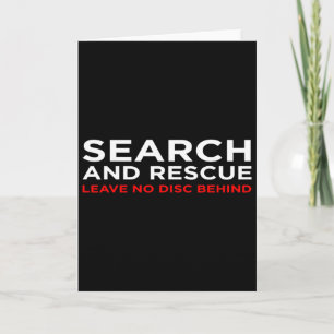 Funny Disc Golf Retro Frisbee Search And Rescue  Card