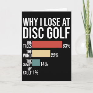 Funny Disc Golf Saying Frisbee Throwers Disc Golf Card