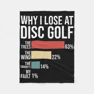 Funny Disc Golf Saying Frisbee Throwers Disc Golf  Fleece Blanket