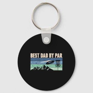 Funny Disc Golf Shirt Dad Men Vintage Retro Best D Key Ring