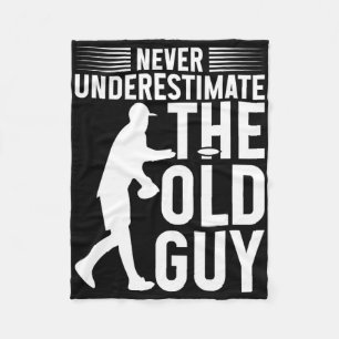 Funny Disc Golf Shirt Never Underestimate The Old  Fleece Blanket