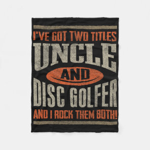 Funny Disc Golf Shirt Uncle Fathers Day Disc Golfi Fleece Blanket