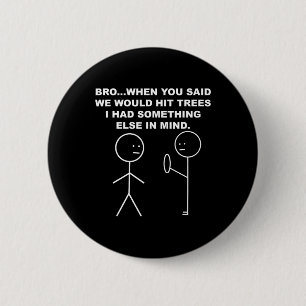 Funny Disc Golf Stickman Stick Figure Smoke Weed 6 Cm Round Badge
