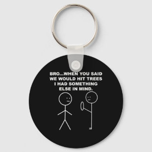 Funny Disc Golf Stickman Stick Figure Smoke Weed Key Ring