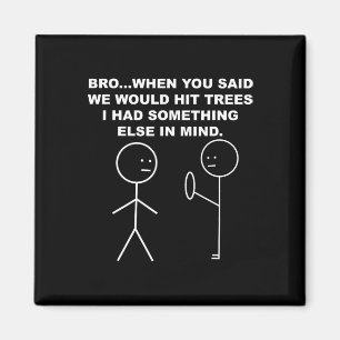 Funny Disc Golf Stickman Stick Figure Smoke Weed Magnet