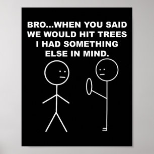 Funny Disc Golf Stickman Stick Figure Smoke Weed  Poster