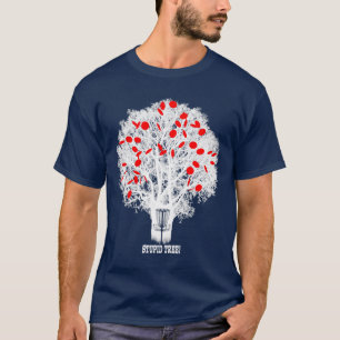 Funny Disc Golf Stupid Tree Distressed Frisbee Gol T-Shirt