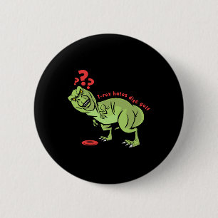 Funny Disc Golf T Rex Kids 6 Cm Round Badge