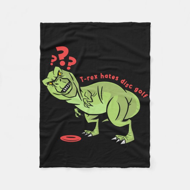 Funny Disc Golf T Rex Kids  Fleece Blanket (Front)