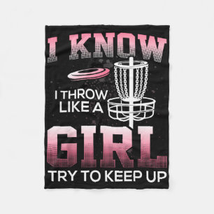 Funny Disc Golf Tee Gifts For Disc Golfers Frisbee Fleece Blanket