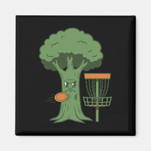 Funny Disc Golf Tree Hit Flying Disc Sket Scene  Magnet
