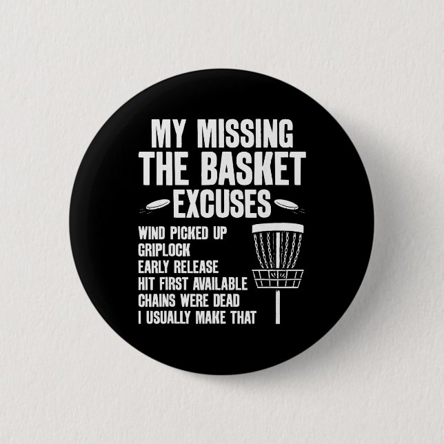 Funny Disc Golf Tree Magnet _1  6 Cm Round Badge (Front)