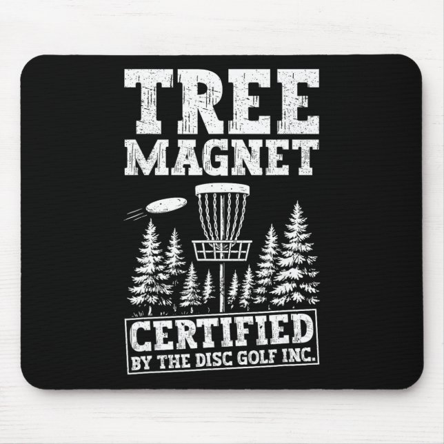 Funny Disc Golf Tree Magnet  Mouse Pad (Front)