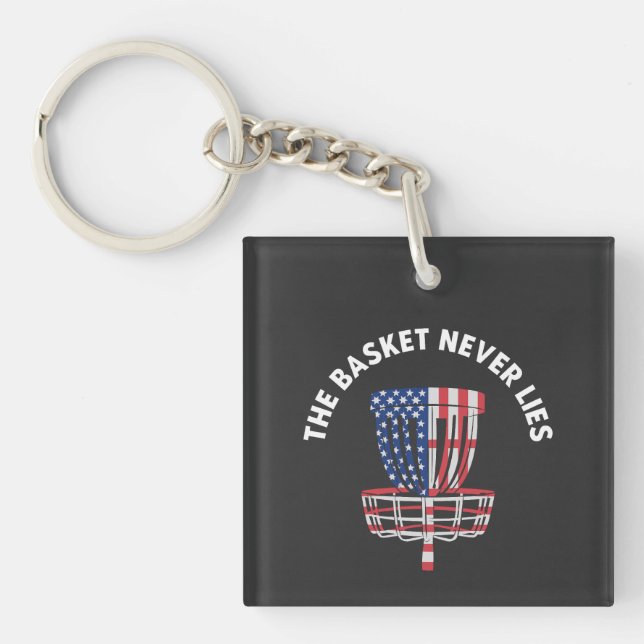 Funny Disc Golf Ultimate Frisbee Lover Key Ring (Front)