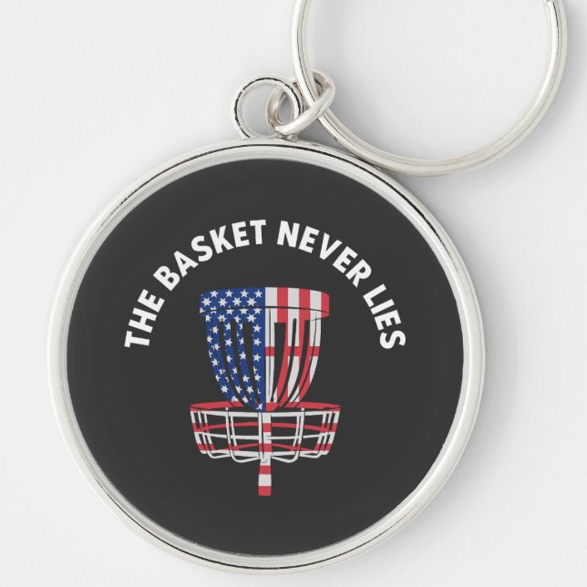 Funny Disc Golf Ultimate Frisbee Lover Key Ring (Front)