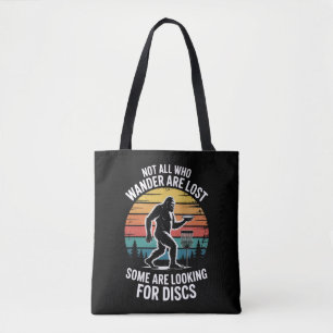Funny Disc Golf Vintage Bigfoot Golfer Dad Frisbee Tote Bag