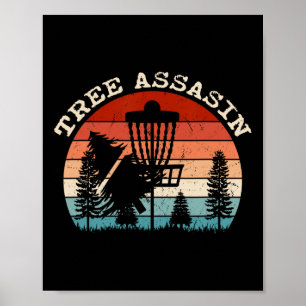 Funny Disc Golfer Gifts Outdoor Sports Stupid Tree Poster