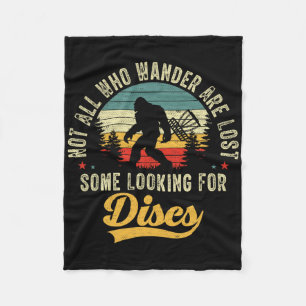 Funny Disc Golfing Bigfoot Disc Golf Bigfoot Sasqu Fleece Blanket