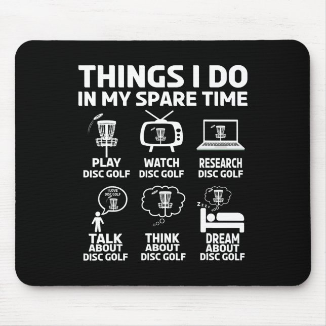 Funny Disc Golfing Frolfing Joke With Disc Golf Tr Mouse Pad (Front)