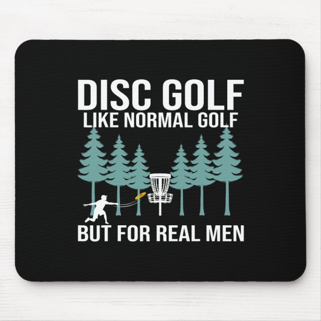 Funny Disc Golfing Frolfing Joke With Disc Golf Tr Mouse Pad (Front)