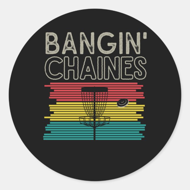 Funny Disc Golfing Sport Frisbee Disc Golf Player Classic Round Sticker (Front)