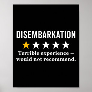 Funny Disembyrkation 1 Star Rating - Cruise Vacati Poster