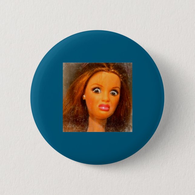 Funny Disgusting Doll Face Meme  6 Cm Round Badge (Front)