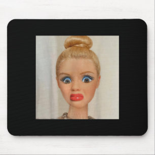 Funny disgusting doll face meme hilarious sarcasti mouse pad