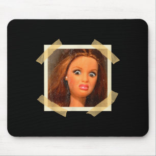 Funny Disgusting Doll Face Meme Hilarious Sarcasti Mouse Pad