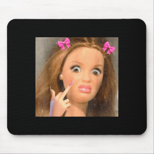 Funny Disgusting Doll Face Meme  Mouse Pad