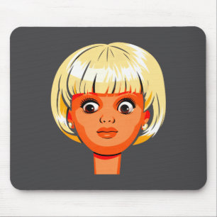 Funny Disgusting Doll Face Meme Premium Tri-blend Mouse Pad