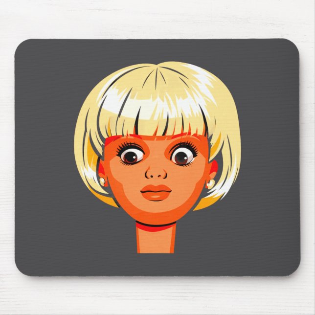 Funny Disgusting Doll Face Meme Premium Tri-blend  Mouse Pad (Front)