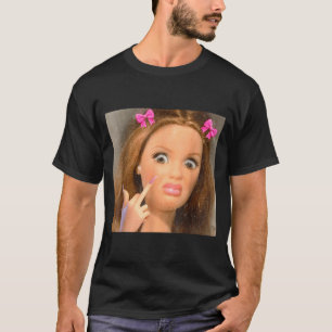 Funny Disgusting Doll Face Meme  T-Shirt