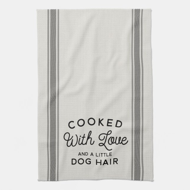 Funny Dish Towel, Dog Lover Kitchen Towel (Vertical)