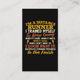Funny Distance Runner Quote Athlete Running Business Card