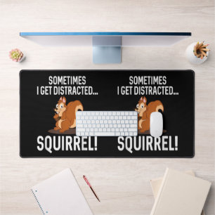 FUNNY DISTRACTED SQUIRREL Animal Zoo Farm Desk Mat