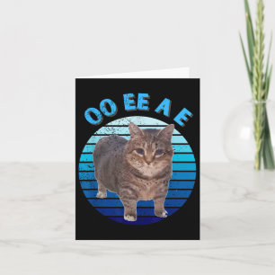 Funny Distressed Oiia Cat Spinning Cat Oi Oi Uiiaa Card