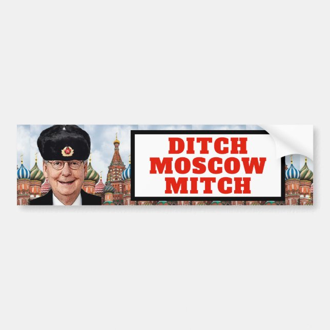 Funny Ditch Moscow Mitch Bumper Sticker (Front)