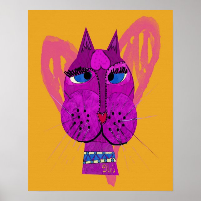 Funny Diva Kitty Poster (Front)