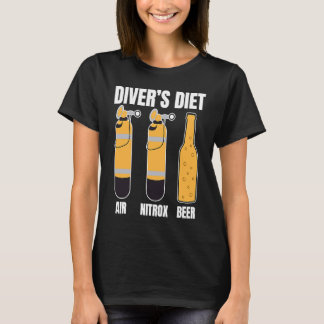 Funny Diver Diet Beer Diving Water Sports T T-Shirt