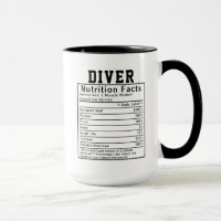 Funny Diver Nutrition Facts Underwater Gift