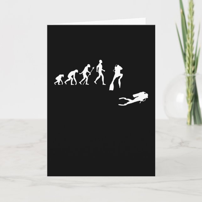 Funny Diving Sea Dive Gift for Diver Card (Front)