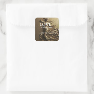 Funny Divorce Decor for Women Luxury Gold Divorce Square Sticker