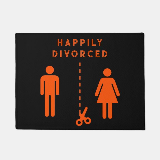 Funny Divorce Gift Door Mat (Front)