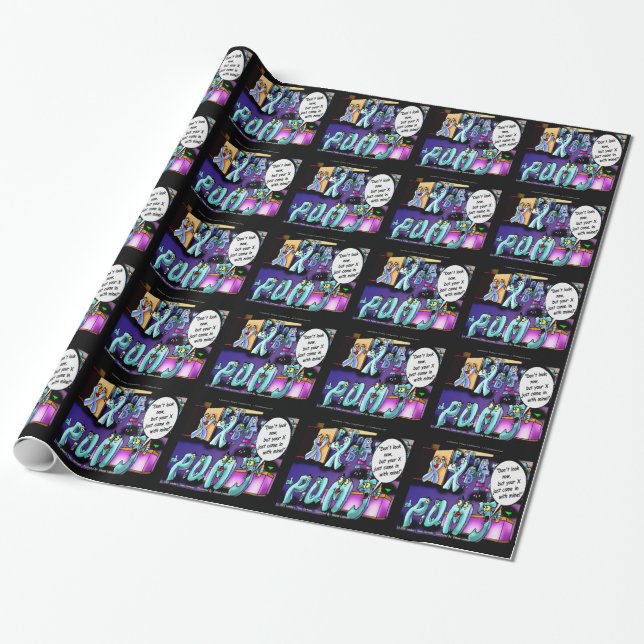 Funny Divorce My Ex & Yours Wrapping Paper (Unrolled)