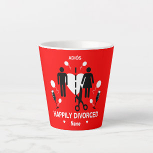 Funny Divorce Party T-Shirt Latte Mug